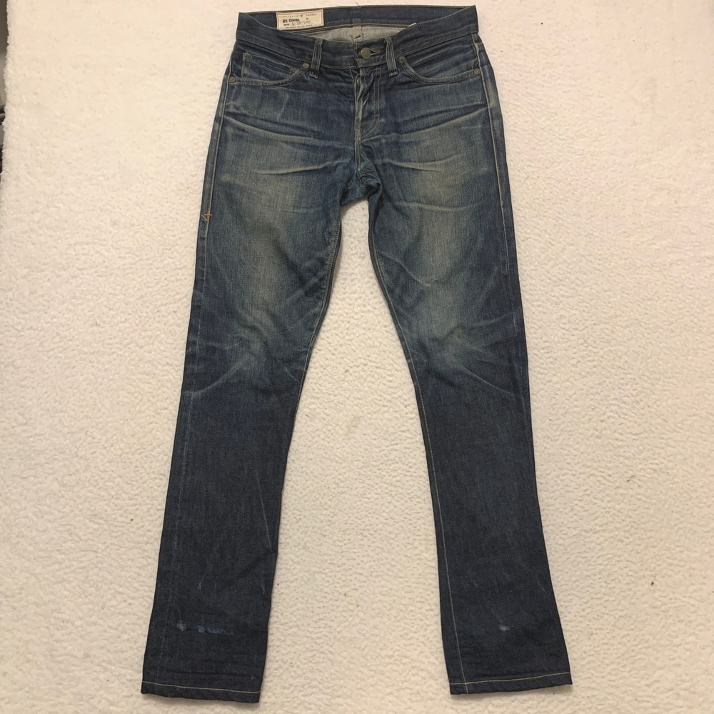 Imogene & Willie Womens 26 (31x30) Indigo Denim Slim Straight Jeans Handmade USA